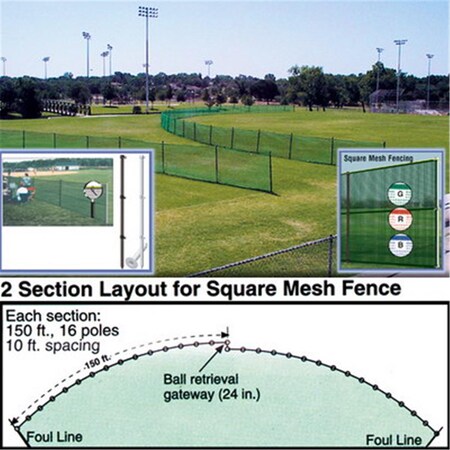 Ssn Outfield Fencing 150 ft. Roll, Scarlet 1196801